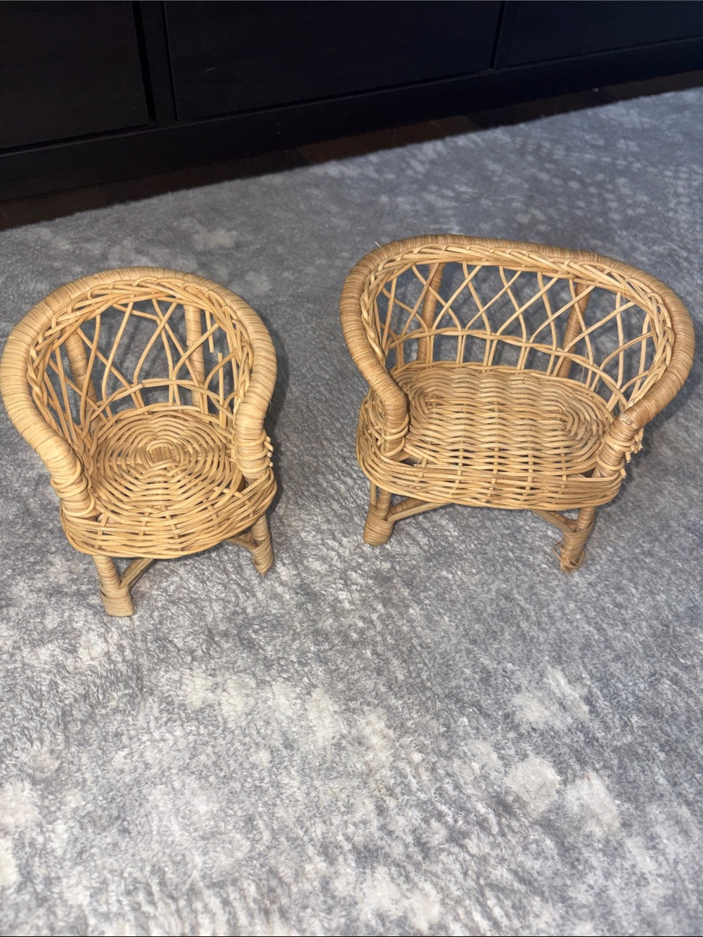 Barbie Wicker chairs x 2 vintage